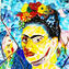 Frida -  esclusivo quadro tributo a Frida Kahlo - Fatto a Mano 