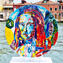 Gioconda centerpiece -  Leonardo da Vinci Tribute - original murano glass omg