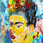 Lampada da Tavolo  frida - tributo a Frida kahlo - Vetro di Murano Originale OMG