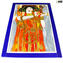 Igea - klimt canvas tribute - Original Murano Glass OMG