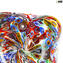 svuota tasche ondulato - multicolor - millefiori  - Vetro di Murano Originale OMG