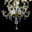 Lampadario 6 + 3 luci Cristallo e oro - Rezzonico - Vetro di Murano