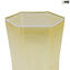 Set of 6 Drinking glasses shot - Octagonal - Amber - Original Murano Glass
