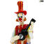 Clown figurine guitarist - Original Murano Glass OMG
