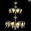 Venetian Chandelier - etrusco pure Gold 24kt - original Murano Glass - omg