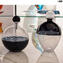 Bottle Perfume - black - oval - Original Murano Glass OMG