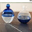 Boccetta Profumo - blu - ovale - Vetro di Murano Originale OMG