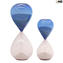 Hourglass - blue - Original Murano Glass Omg