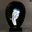 Blue Jellyfish Scultpure Sommerso with led lamp - original Murano Glass omg 