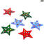 Christmas Decoration Stars - Millefiori Set of 3 pieces - Murano Glass Xmas
