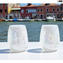Set di 2 Bicchieri - bianco & bolle iridescenti - Vetro di Murano Originale OMG