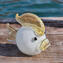 white Fish - with real gold - Original Murano Glass OMG