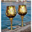 Set of 2 Trefuochi Glasses Amber - Original Murano Glass OMG