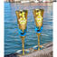 Set di 2 bicchieri Tre fuochi Flute celeste - vetro di Murano originale - omg