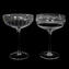 Champagne Glasses set  - fantasy engraved - Set of 6 pieces -  Original Murano Glass OMG
