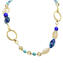 Collana  lunga Lipsia - con perle blu e oro - Vetro di Murano Originale OMG