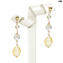  Earrings Nizza - With Gold - Original Murano Glass OMG