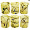 Set di 6 Bicchieri ocra con Murrine e argento - Kandinsky - Vetro di Murano