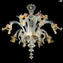 Lampadario esclusivo con teste di drago - Con Oro - Vetro di Murano originale 