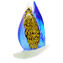 Exclusive - Sail boat -  With Murrine and silver - Sculpture - Original Murano Glass OMG