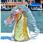 Multicolor Horse Head with silver - Original Murano Glass OMG