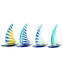 Sail boat - One piece - Original Murano glass OMG
