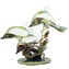 Three Dolphins on base - Sculpture in chalcedony - Original Murano glass OMG