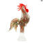 Gallo - Modellato a Mano - Vetro di Murano Originale Omg