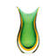 Vase Swallow - Green Amber Sommerso - Original Murano Glass OMG