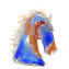 Horse head - multicolor - Sculpture - Original Murano glass Omg