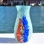 Vase bottle Rainbow - Turquoise - Original Murano Glass OMG