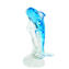 light blue Dolphin on a wave - Original Murano Glass - OMG