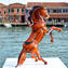 Cavallo  rampante Multicolor - Siena - Vetro di Murano orginale OMG
