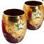 Set of 2 Trefuochi  Glasses red - Original Murano Glass OMG