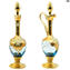 Trefuochi Pitcher - light blue and Gold - Original Murano Glass OMG