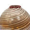 Romano - Red rim and silver leaf Vase - Original Murano Glass OMG