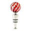 Bottle stopper Cannes - Red and white - Original Murano Glass OMG