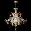 Venetian Chandelier Gemma Gold and rose - Classique - Original Murano Glass