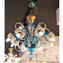 Venetian Chandelier - light blue and gold - Murano Glass 