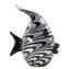  Fish Allegro - with silver leaf - with Texture - Original Murano Glass