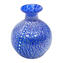 Vaso blu con argento - vetro soffiato - Vetro Originale