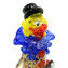 Clown with guitar - multicolor - Original Murano Glass OMG