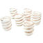 Set of 6 glasses Helix - White Tumblers  - Original Murano Glass OMG