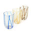 Set di 6 Bicchieri - Linee multicolor - Vetro di Murano originale