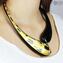Klimt Necklace - Glass Painted 24kt Gold - Original Murano Glass OMG