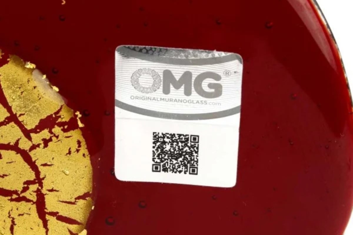 Murano Glass authenticity hologram seal