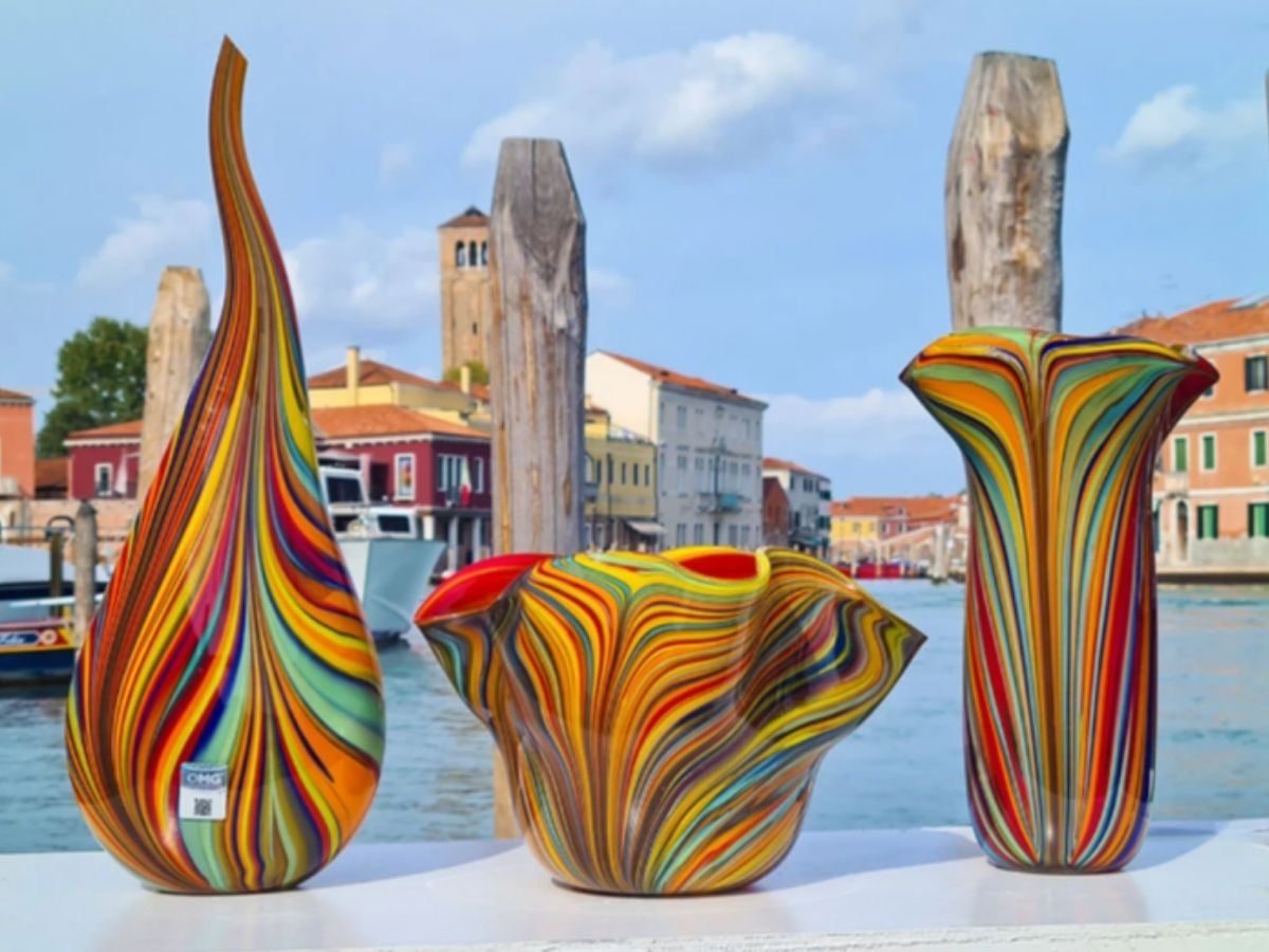 Murano glass Missoni vase collection