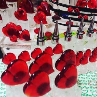 murano glass hearts bulk