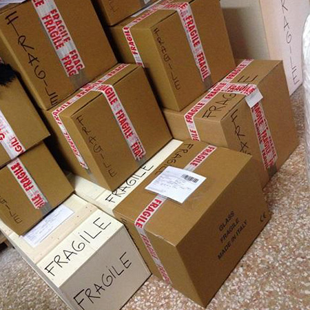professionelle Verpackung Muranoglas Venezianer