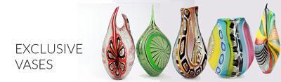 vases coleção exclusiva de vidro murano